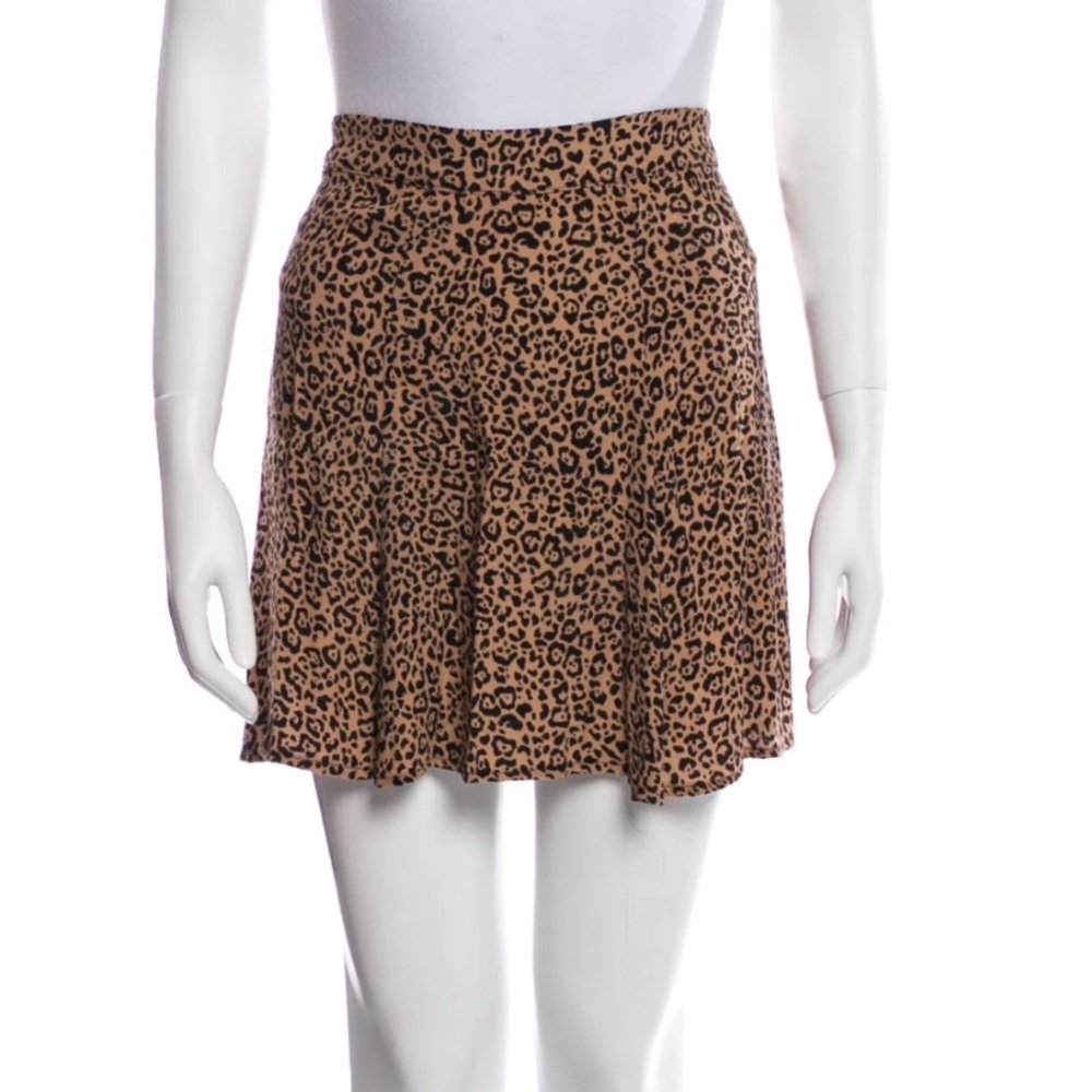 Reformation cheetah print mini skirt, size 4